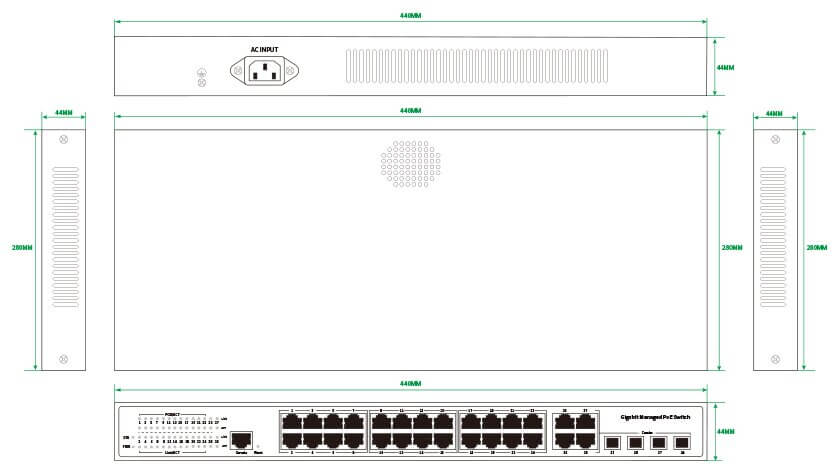 24-Port Gigabit L2+ Managed PoE Switch