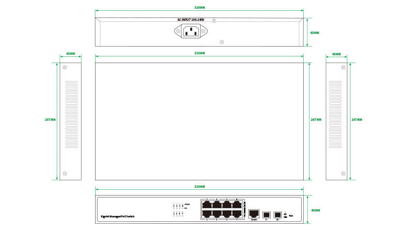 8-Port Gigabit L2+ Managed PoE Switch