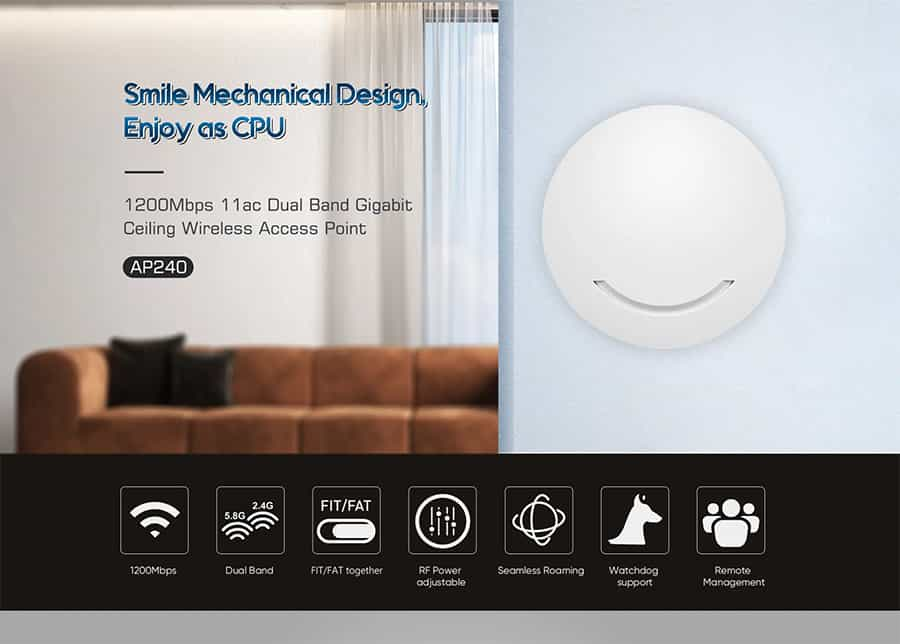 1200Mbps Dual Band Ceiling AP Wireless Access Point