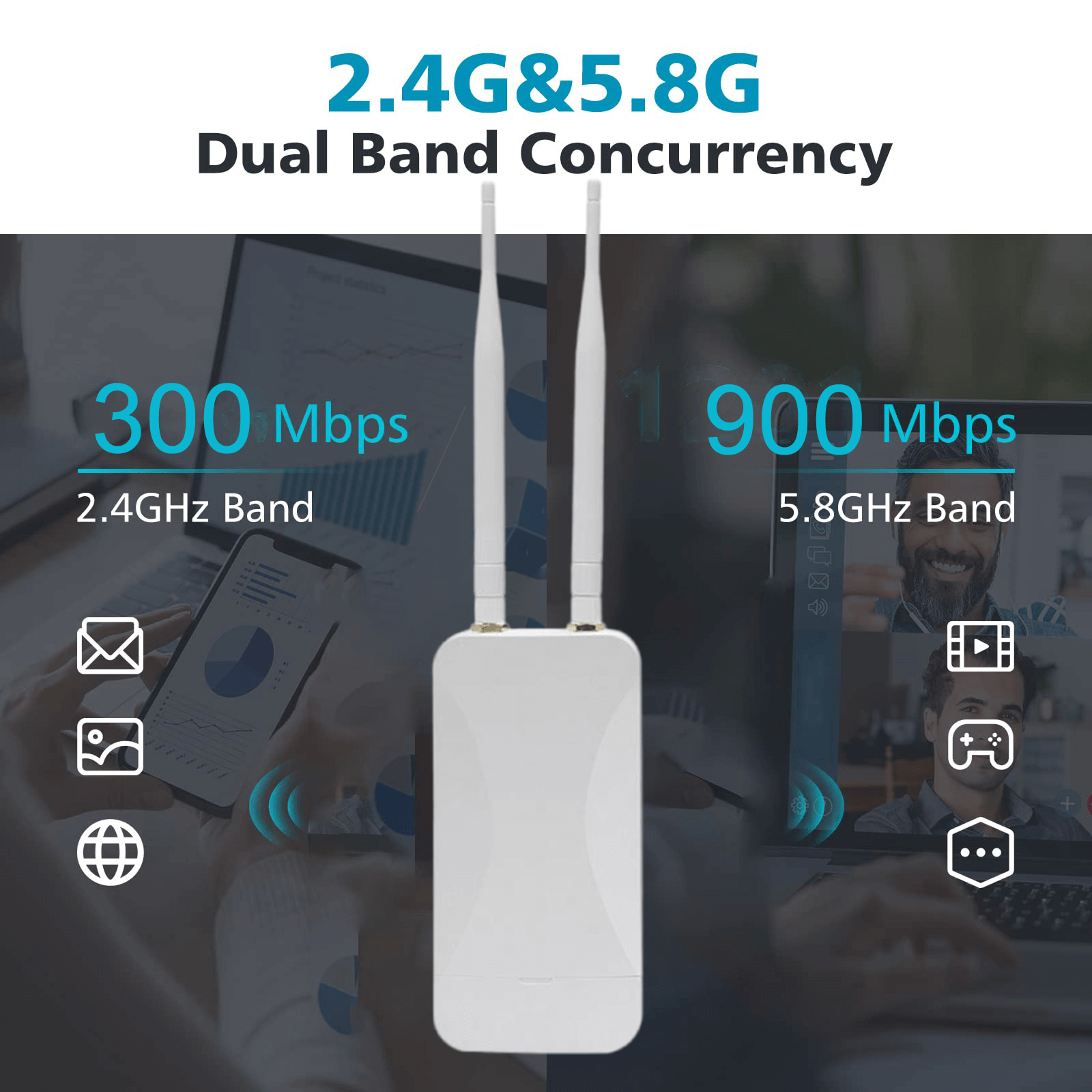 Outdoor Access Point Wireless Dual Band1200Mbps  ——GZ-AP1200F