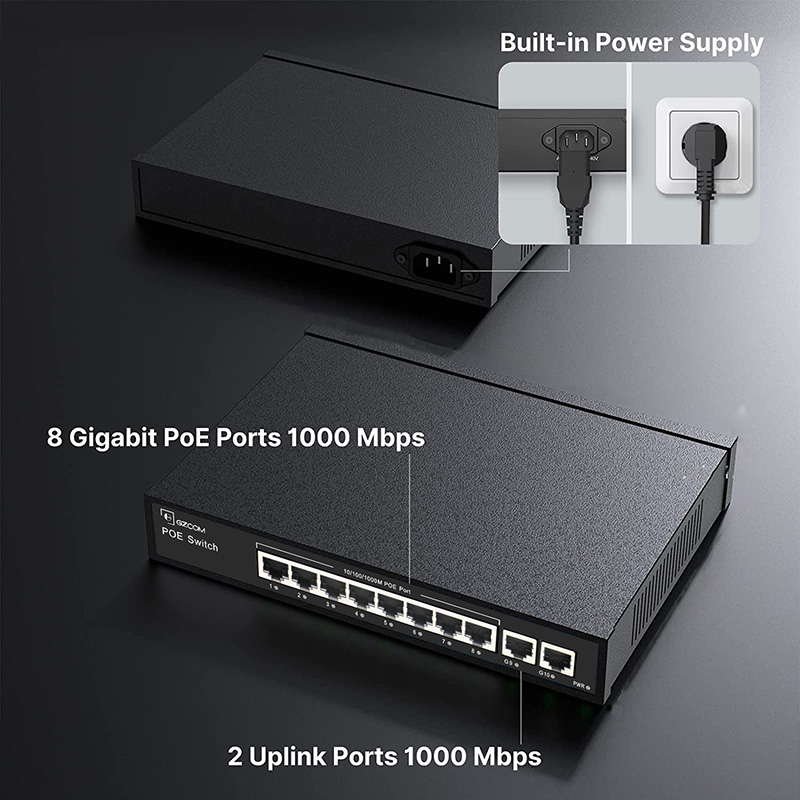 8 Port Gigabit PoE Switch