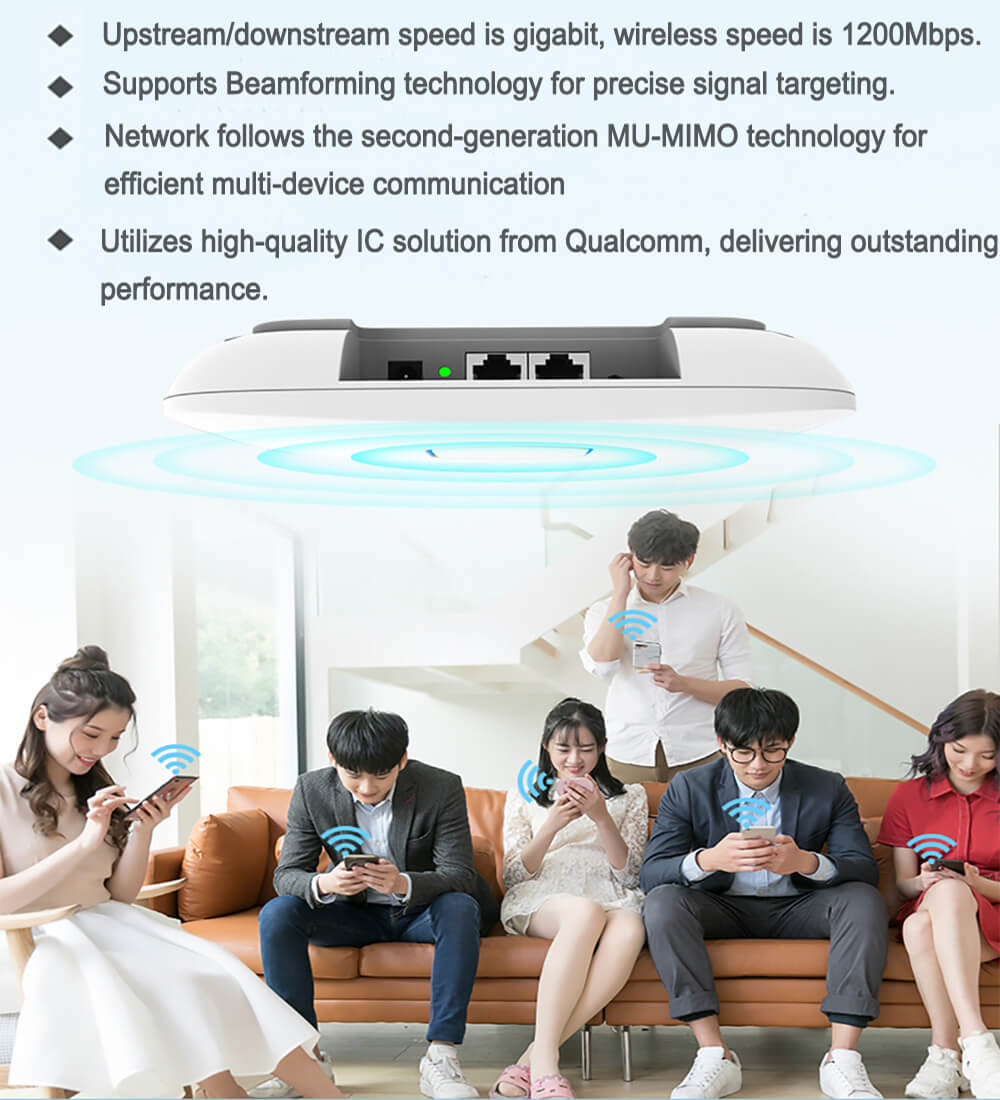1200Mbps Dual Band Ceiling AP Wireless Access Point