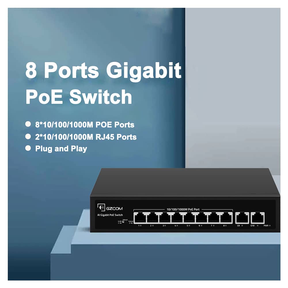 8 Port Gigabit PoE Switch