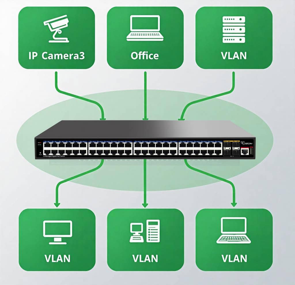 48 port L3+ Managed PoE Switch